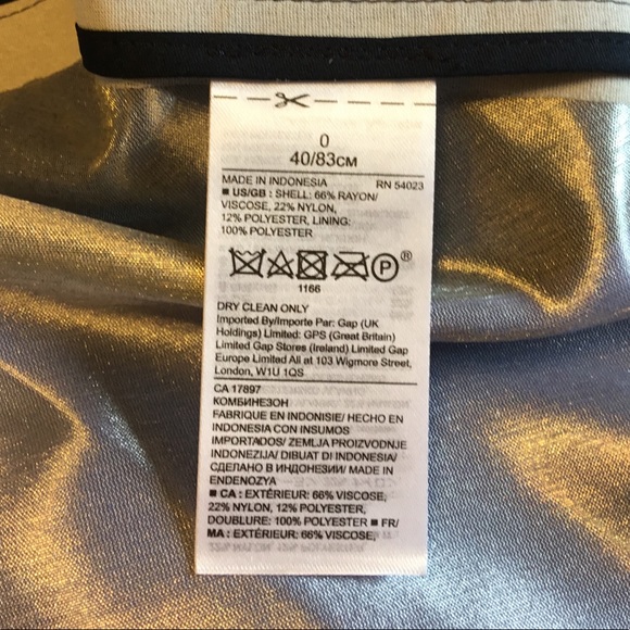 Banana Republic Tank Shell Blue Black Stripe Size 0 - Picture 6 of 6